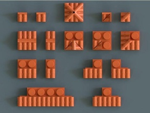 exin castillos - tejados tejas building blocks castles roof toy 3d print model - Mito3D