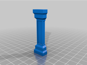 pilier 4 côtés 3d print model - Mito3D