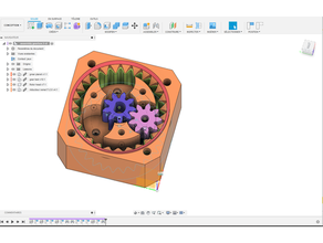 nema 17 planetary gearbox reductor 1 3 - fusion360 files gear 3d print model - Mito3D