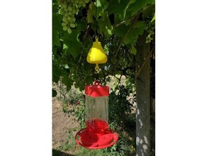 tulip hummingbird feeder ant moat bird humming 3d print model - Mito3D