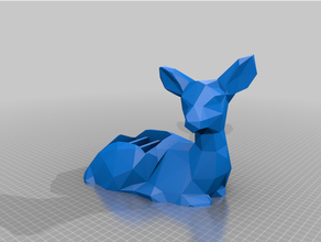 deer poly remote holder 3d print model - Mito3D