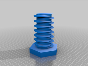 reversed double thread screw ecrou filetage nut nuts 3d print model - Mito3D