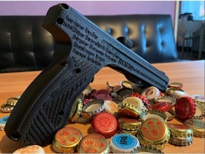 botella abrelatas alcohol cerveza gorra divertido pistola amor lovecraft arma 3d print model - Mito3D