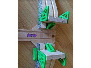 legno treno traccia convertitore adattatore giocattoli 3d print model - Mito3D