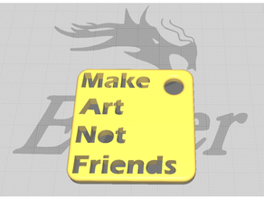 art friends keychain 3d print model - Mito3D