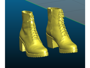 leather boots women stiletto shoes - 3d scan remix boot girl hot sexy sexy-girl woman shoe womens fashion 3d print model - Mito3D