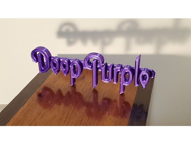 profundo púrpura banda logo sombras 3D print model - Mito3D