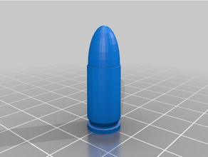 9mm bala alfiler agujero 3d print model - Mito3D