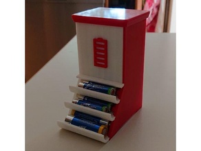 batteriespender aa- und aaa-batterien batteriemagazin 3d print model - Mito3D