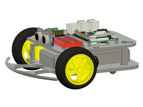 robot rover 2 motors raspberry pi 4 l293d scratch 3 3d print model - Mito3D