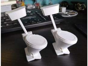 kırık tuvalet 3d print model - Mito3D