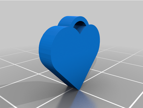 coração colar 3d print model - Mito3D