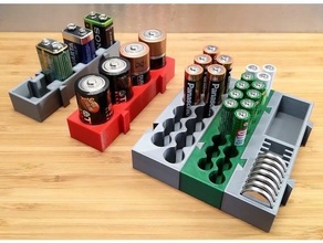 Batterie Veranstalter Puzzle erweiterbar 3d print model - Mito3D