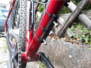 bikepacking strap bottle cage mount zip ties bicycle bike mountainbike outdoor 3d print model - Mito3D