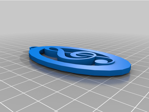 treble clef keychain pendant 3d print model - Mito3D