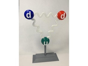 Neutron Modell Atom Gluon nuklear Kern Physik Demonstration Standard 3d print model - Mito3D