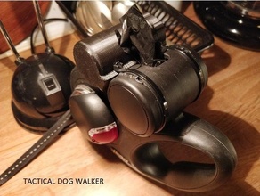 estensione cane guinzaglio flessibile ziptie edizione tattico passeggio contenitore vario 3d print model - Mito3D