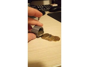 pocket keychain coin holder 3d print model - Mito3D