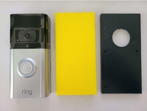 anillo 3 vídeo timbre puerta montaje plato 3d print model - Mito3D