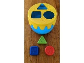 remplacement carré forme trieur jouet hunny pot winnie caca 3d print model - Mito3D