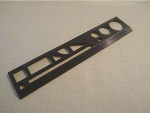 stencil straight edge pattern ruler 3d print model - Mito3D