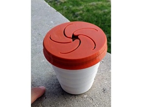 kids snack collapsible cup lid tpu filament 3d print model - Mito3D