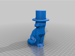 poly fox hat 3d print model - Mito3D