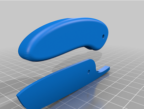 handed pocket knife templet 3d print model - Mito3D