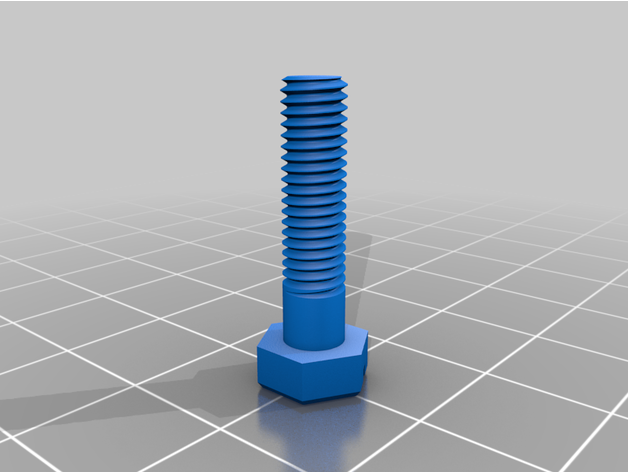 m5x20 bolt nut flat-bladed 3D print model - Mito3D