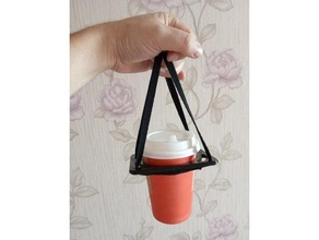 cup holder handles bag coffee comfort comfortable stl 3d print model - Mito3D
