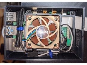 Himbeere pi 4b Fall Mantel Ventilator montieren 3d print model - Mito3D