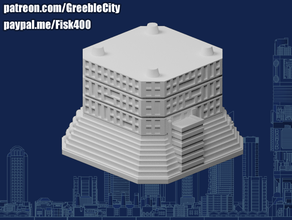 greeblecity cyberpunk flaired module 3d print model - Mito3D
