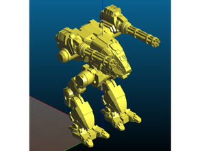 robô gatling armas remixar blaster arma fogo máquina mech mecânico robótica 3d print model - Mito3D