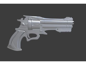 versão eron Preto revólver arma fogo mk11 mk9 mkx mortal kombat 3d print model - Mito3D