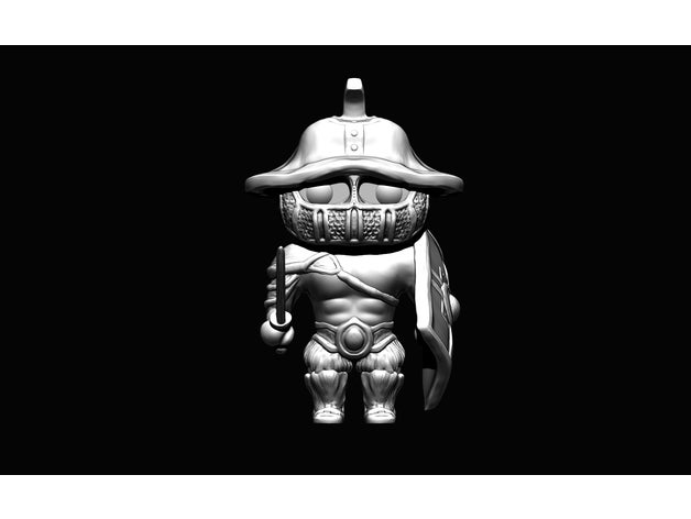 gladiator minifigure funko helmet murmillo pop shield steel sword warrior 3D print model - Mito3D