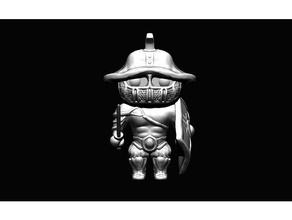 gladiator minifigure funko helmet murmillo pop shield steel sword warrior 3d print model - Mito3D