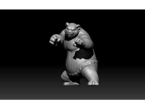 kung fu panda fan art animale decorazione fantasia combattente combattimento kungfupanda minifigure domestico scifi 3d print model - Mito3D