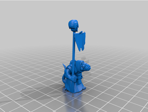 rat flag bearer 3d print model - Mito3D