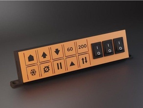 universal caja botones octoprint botón controlador electrónica recinto mando mecánico menú presionar balancín cambiar interruptor atajo atajos táctil usabilidad 3d print model - Mito3D