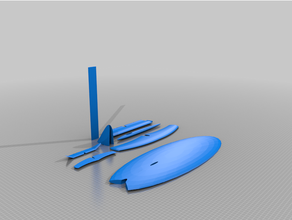 mini foil surf 3d print model - Mito3D