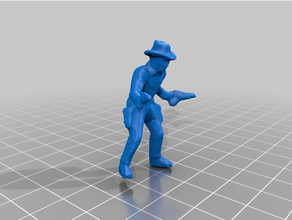 tex cowboy hat gun gunslinger quickdraw quick draw texas 3d print model - Mito3D