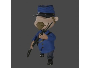 soldat pistolet figure souder jouets 3d print model - Mito3D