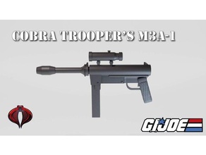 m3a 1 112 scala 6 pollice azione figura cartone animato classificato cobra soldato gi Joe pistola macchina fucile mitragliatore giocattolo 3d print model - Mito3D