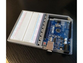 tray arduino uno + small breadboard 3d print model - Mito3D