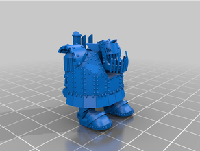 Platz Ork Stompy Roboter Epos epic40k Rahmen stampfen 3d print model - Mito3D