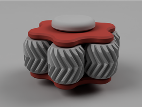 gear fidget toy 05 - flat hexagon spin helical 3d print model - Mito3D