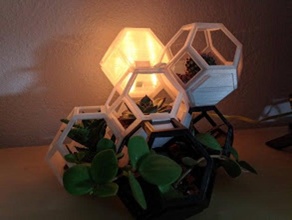 plaidoyers LED lumière plantygone jardinières succulentes wemos d1 mini 3d print model - Mito3D