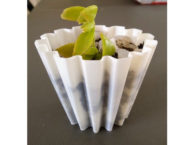 bitki tencere saksı çiçek kapalı Bahçe ekici yetiştiriciler sarmal vazo mod 3D print model - Mito3D
