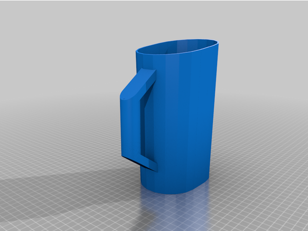 eingesackt Milch Krug Polygon 3D print model - Mito3D