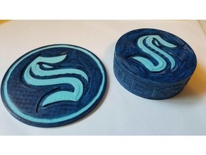 Seattle Krake Puck Untersetzer 3d print model - Mito3D